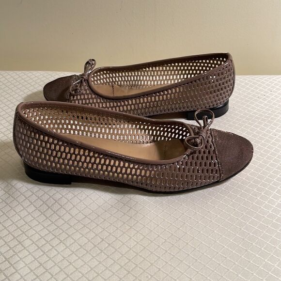 Brunate Tan Perforated Flats  @C - Picture 7 of 7